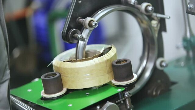 Industrial production and transformer winding.