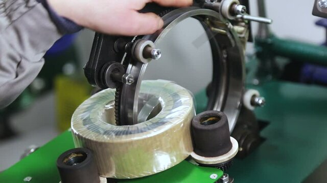Industrial production and transformer winding.