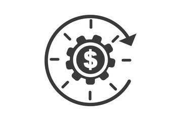 Costs optimization and production efficiency icon on white background for website, application, printing, document, poster design, etc. vector EPS10