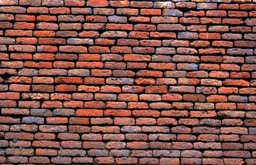 Background of old vintage brick wall, Red brick wall, Texture