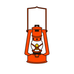 ランタン・ランプ主線なし-イラストグラフィック素材
