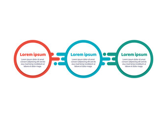 Three circles infographic template