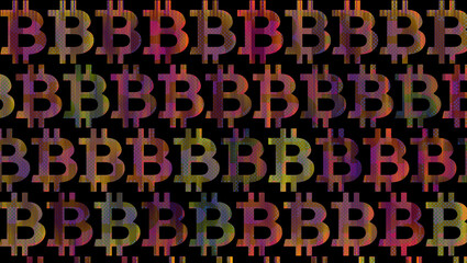 Abstract bitcoin pattern background image.