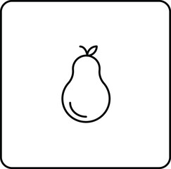 Garden fresh pear icon. pear fruits healthy lifestyle symbol template for graphic and web design collection logo vector illustration