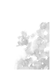 水彩絵の具をにじませた背景【グレー】