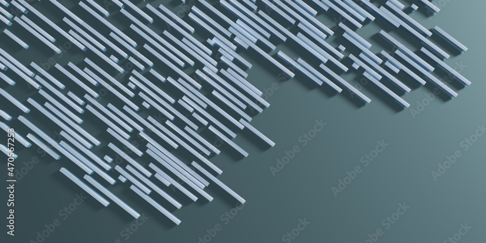 Poster abstract square bar background simple scene minimal lines 3d illustration