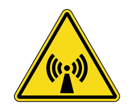 Non-Ionizing Radiation Label. International Non-Ionizing Radiation Hazard Symbol Vector EPS10