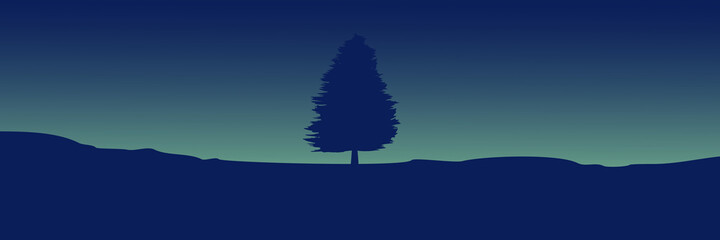 silhouette of a pine tree vector illustration good for wallpaper, background, backdrop, tourism design, and design template