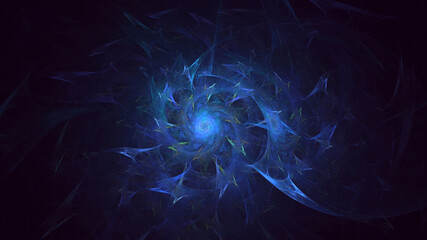 3D rendering abstract colorful fractal light background