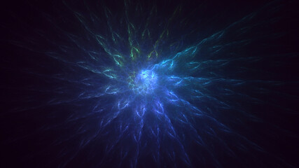 3D rendering abstract colorful fractal light background