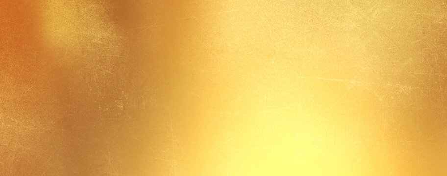 Grunge texture of gold metallic polished glossy with copy space, abstract background