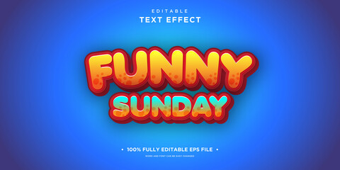 Funny Sunday Text Effect editable