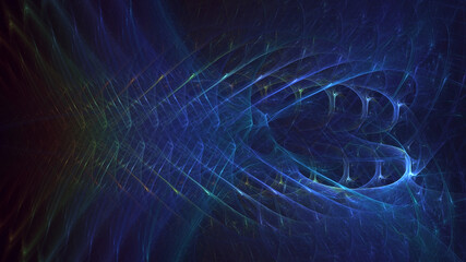 3D rendering abstract colorful fractal light background