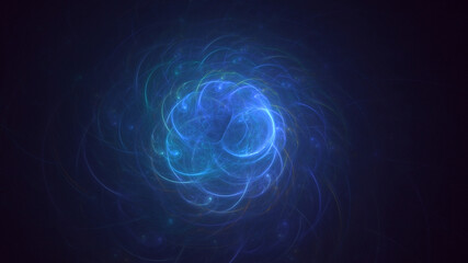 3D rendering abstract colorful fractal light background