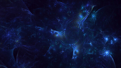 3D rendering abstract colorful fractal light background