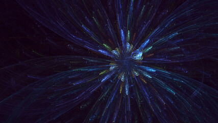 3D rendering abstract round light background