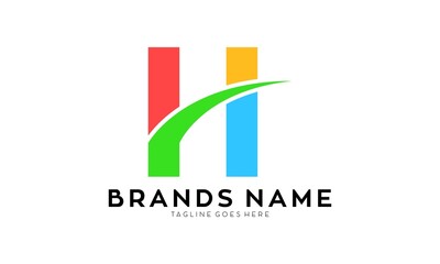 Fresh letter H vector logo