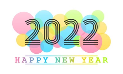 Fun happy new year 2022 vector design