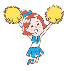 応援しているチアガール