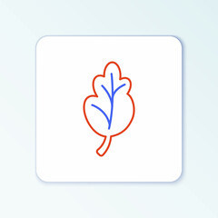 Obraz premium Line Korean food kimchi, cabbage icon isolated on white background. Colorful outline concept. Vector