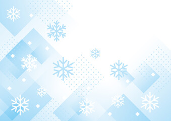 Naklejka na ściany i meble 雪の結晶と幾何学模様の背景