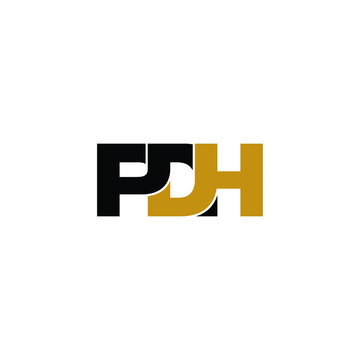 PDH letter monogram logo design vector