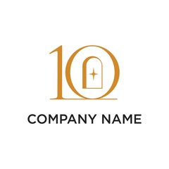 number 10 and house logo