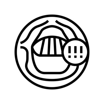 recommend clip art: hoarseness health problem line icon vector. hoarseness health problem sign. isolated contour symbol black illustration