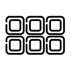 Vector illustration of Japanese food - sushi rolls.