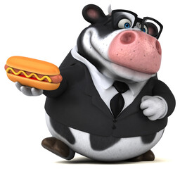 Fun cow - 3D Illustration