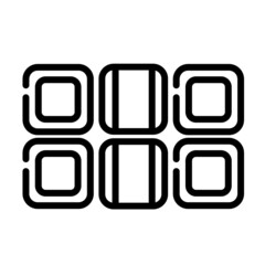 Vector illustration of Japanese food - sushi rolls.