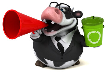 Fun cow - 3D Illustration