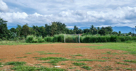 village soccer field with beautiful view © Rachmattt