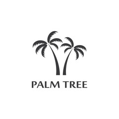 Palm tree summer logo template