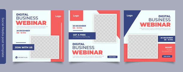 business live webinar digital marketing post banner	