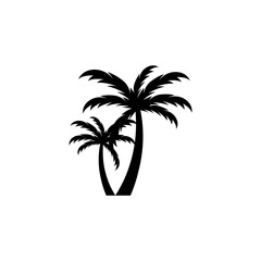 Palm tree summer logo template