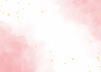 watercolor splash pink and gold glitter background
