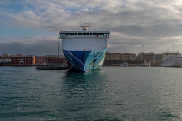 View of the ancient Medici port of Livorno, Italy