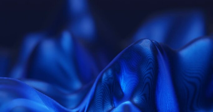 3d render with blue flow curved surface with maximum and minimum