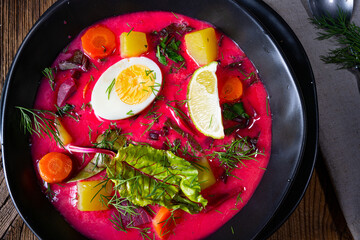 Botwinka Polish spring beetroot soup