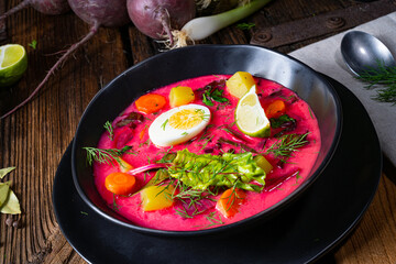 Botwinka Polish spring beetroot soup