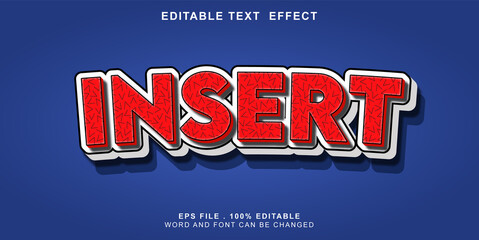 text effect editable insert