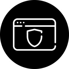 web security glyph icon