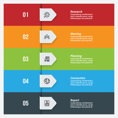 Business concept infographic template with workflow.