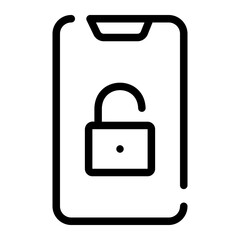unlock line icon