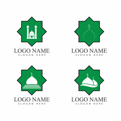 Mosque icon vector Illustration design template