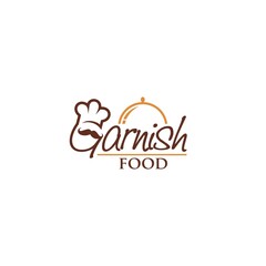 Fototapeta premium garnish food logo vector template
