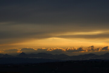 Fototapeta premium Tramonto invernale