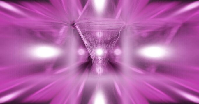 3d render with a decaying inverted purple cone
