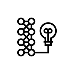 Obraz premium Deep Learning icon in vector. Logotype